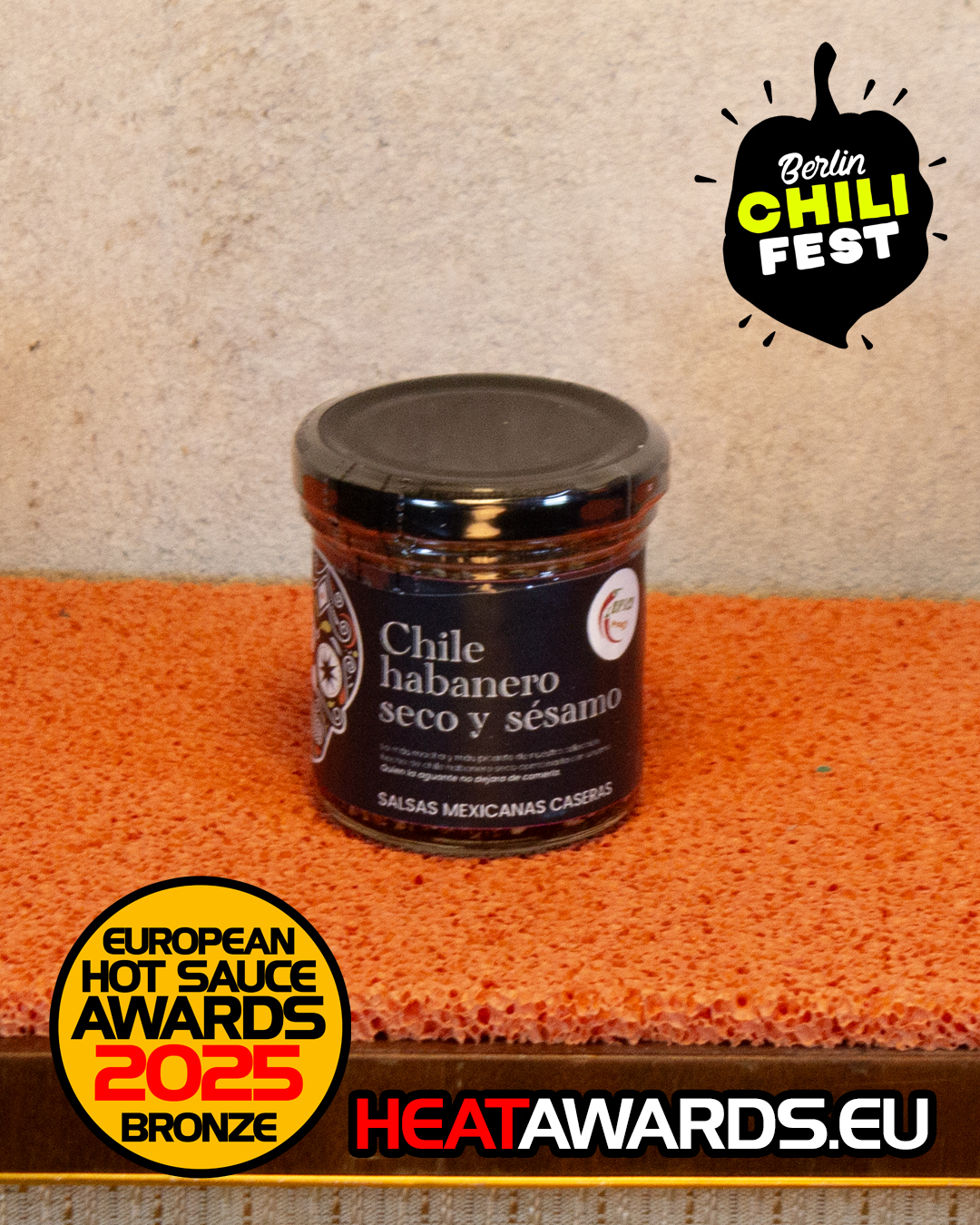 Salsa Chilanga 7 Dried aabanero Chili with sesame